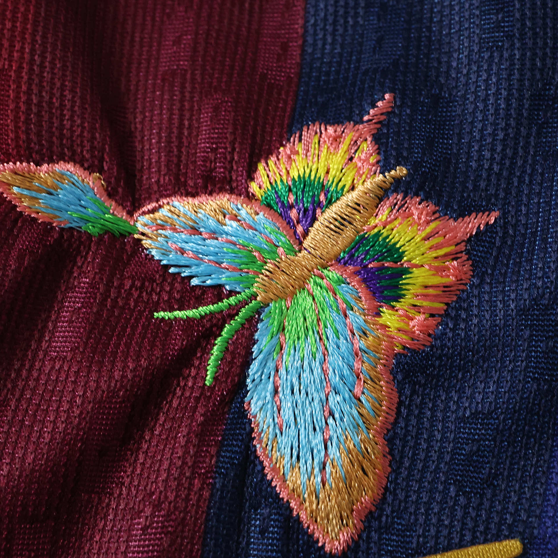 Barcelona 26/27 Home Embroidered Player Jersey - butterfly embroidery detail