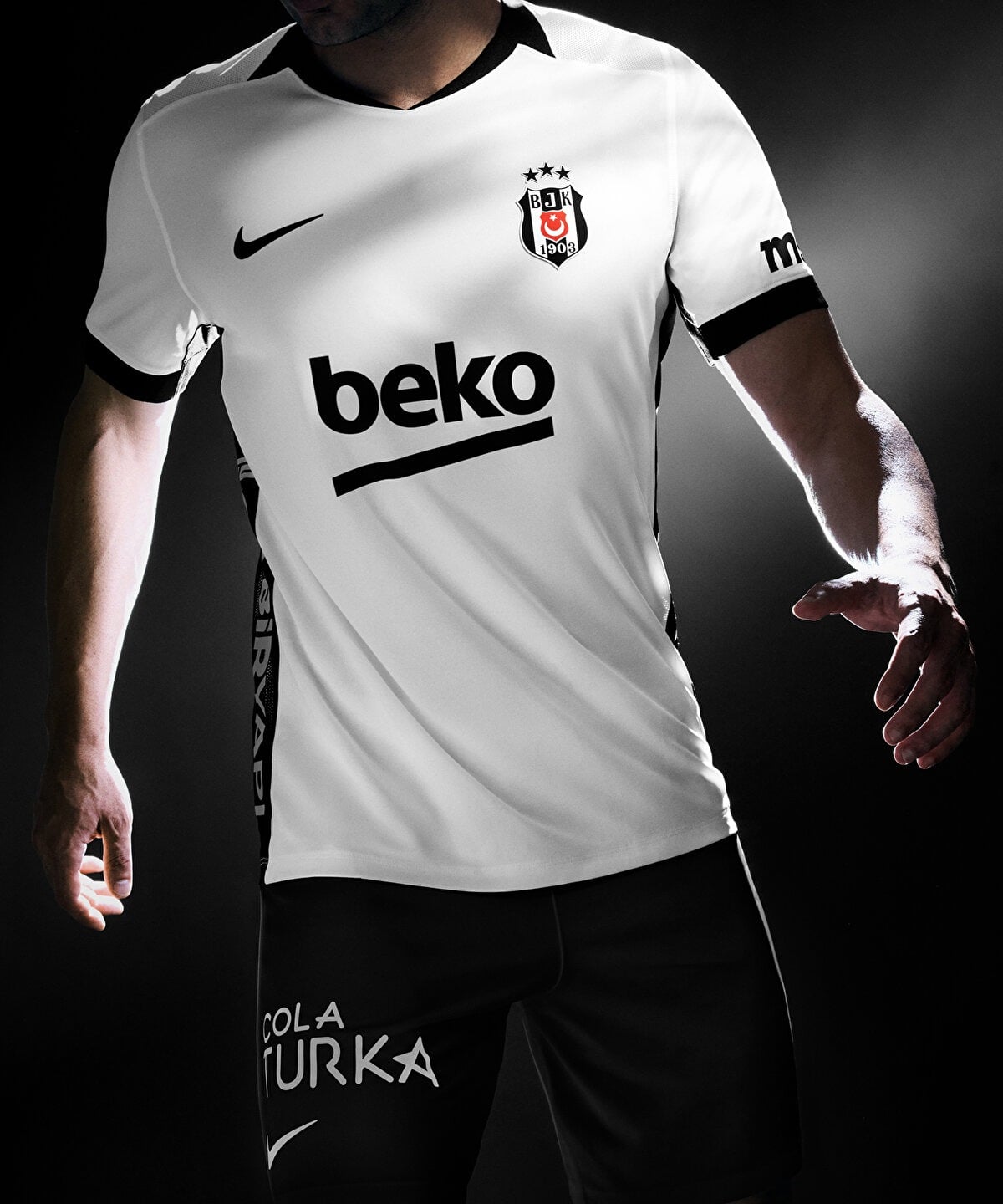 Besiktas 26/27 Home Jersey - crest and beko sponsor close-up