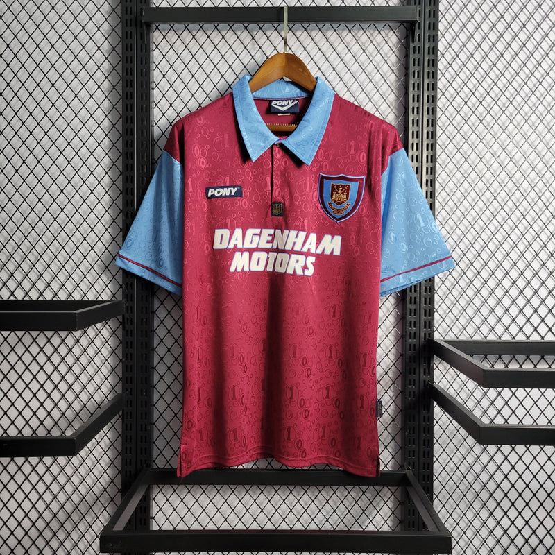 Imagem do produto Camisa West Ham Titular 95/97 - Versão Retro com entrega para brasileiros no Reino Unido