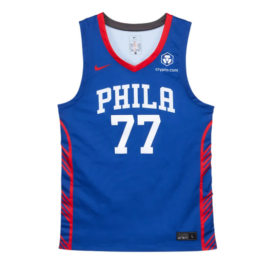 Camiseta unisex de la NBA de Tyrese Maxey, Philadelphia 76ers, 23/24, azul marino, edición City