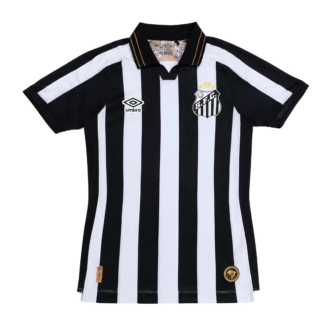 Camiseta de Charlie Brown Jr. Santos 24/25 - Negra - Versión para aficionados 