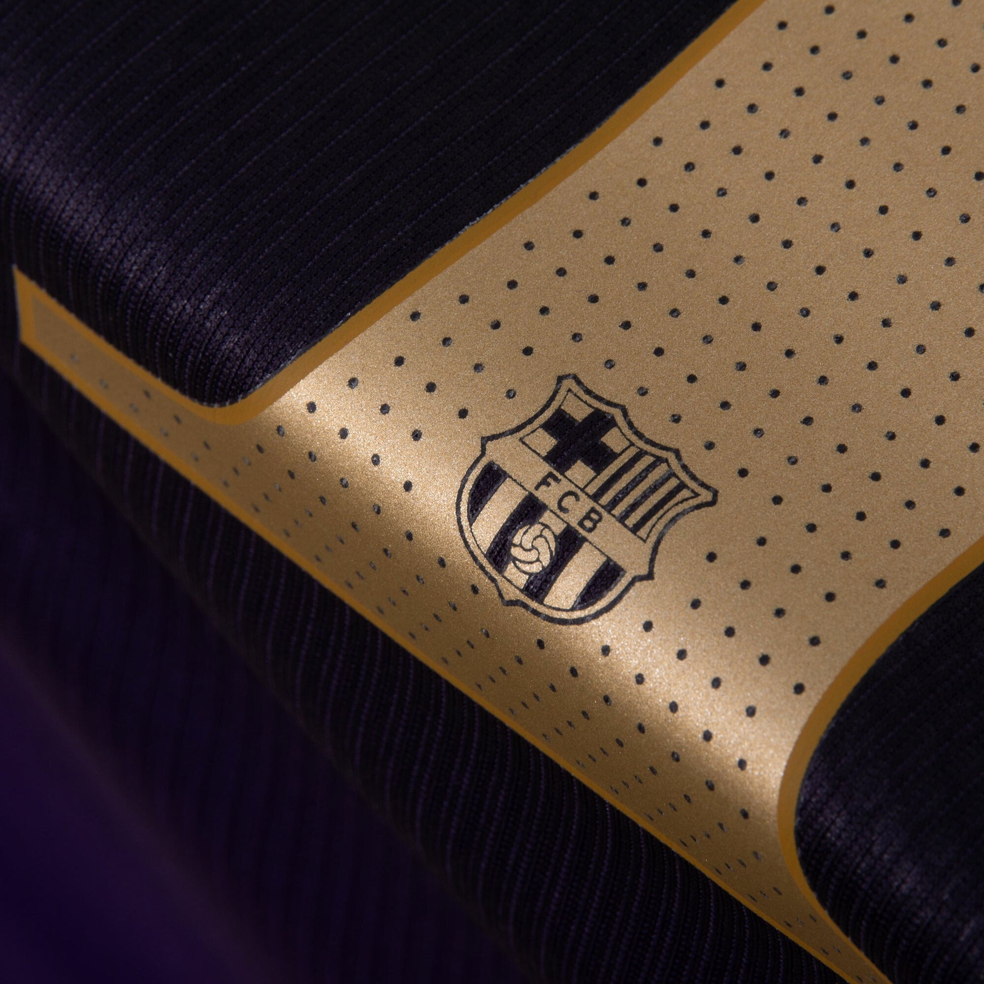 Barcelona 26/27 Away Long Sleeve Jersey - gold panel crest detail