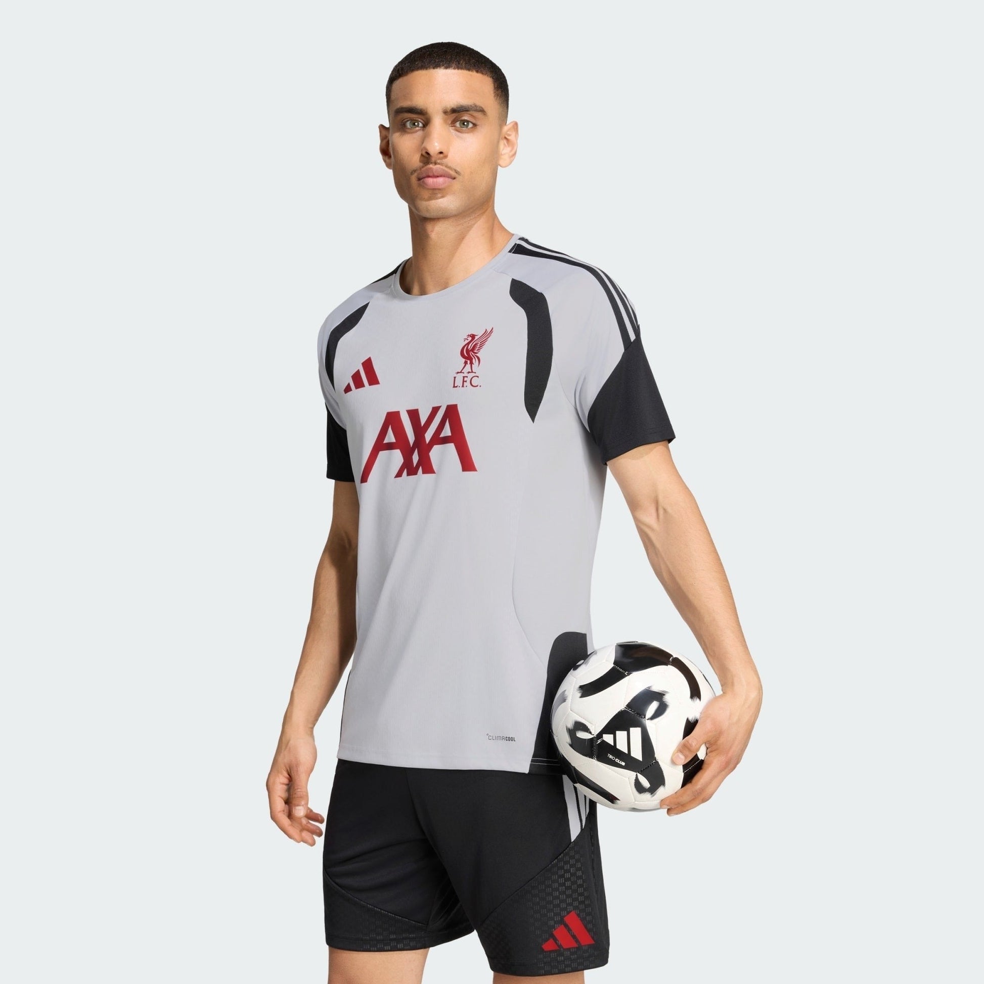 Liverpool 26/27 Training Jersey Grey - worn by model front