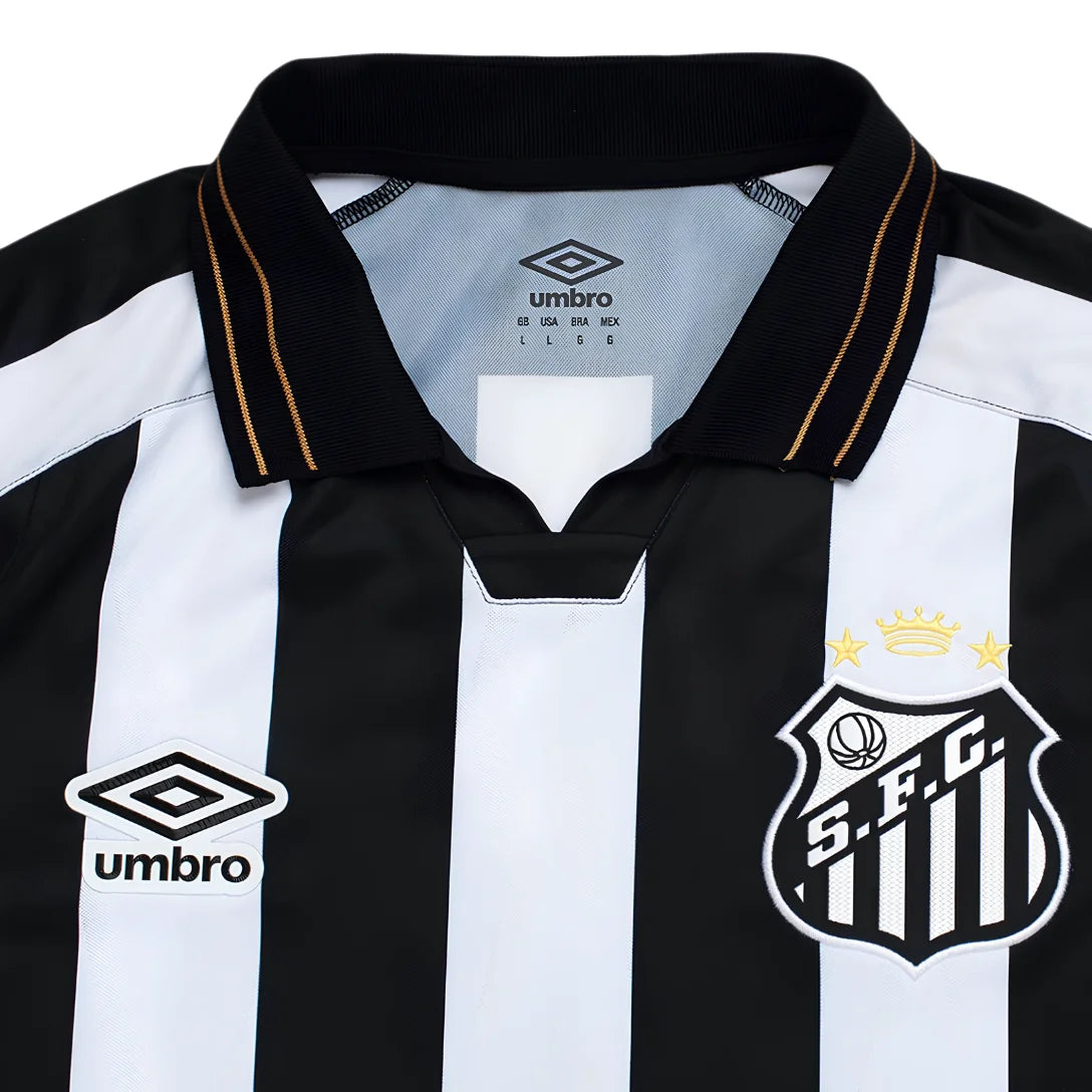 Camiseta de Charlie Brown Jr. Santos 24/25 - Negra - Versión para aficionados 