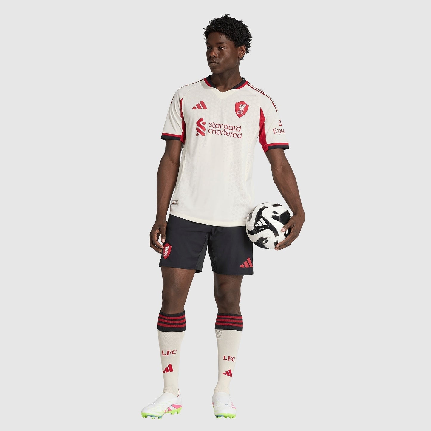 Liverpool 25/26 Away Player Jersey - worn by model full length