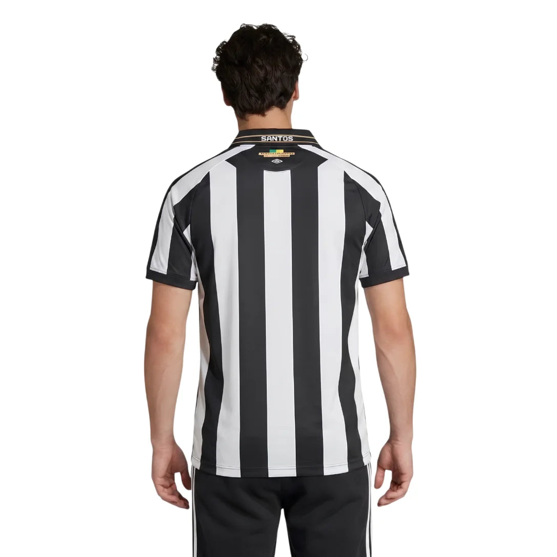 Camiseta de Charlie Brown Jr. Santos 24/25 - Negra - Versión para aficionados 