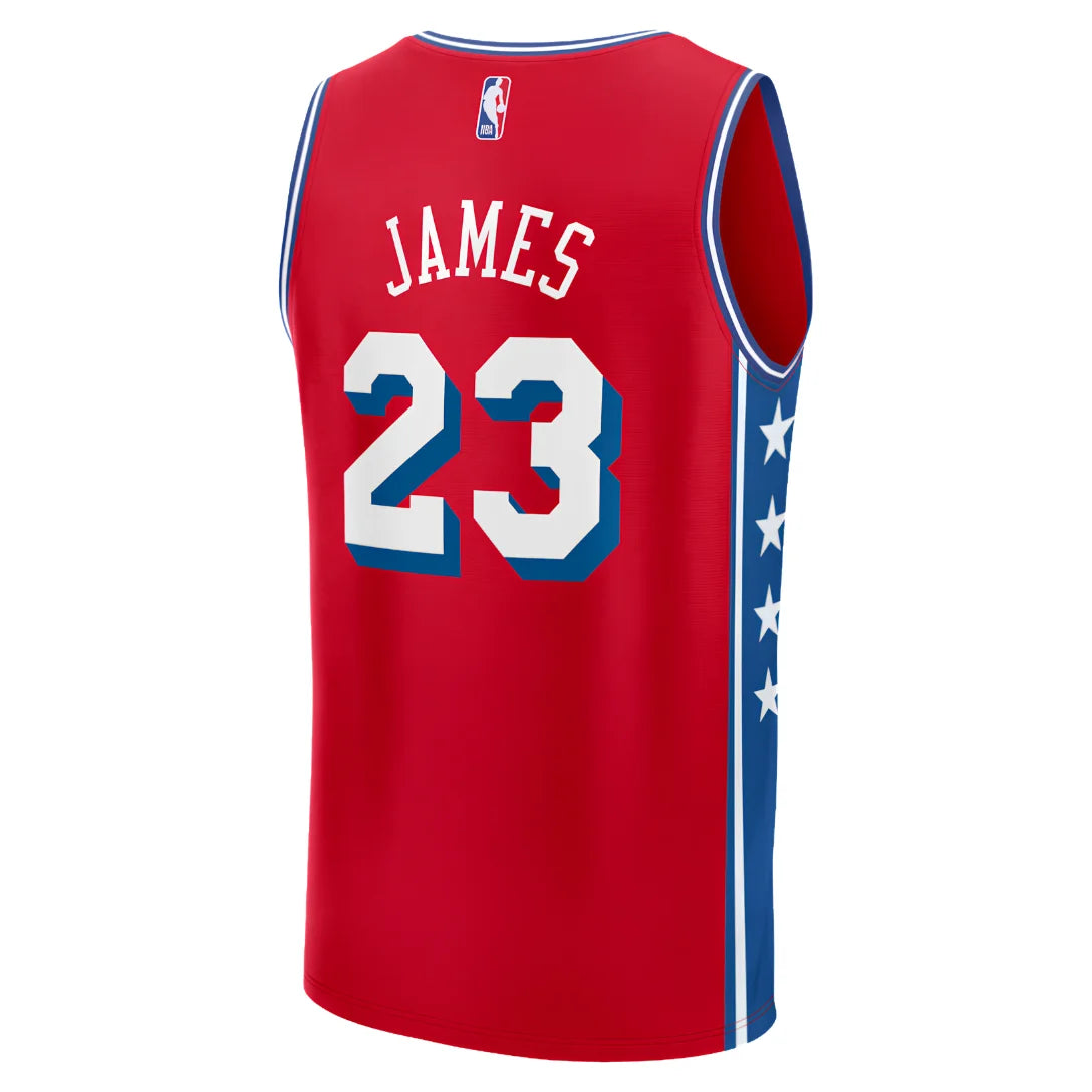 Camiseta unisex de la NBA de Tyrese Maxey, Philadelphia 76ers, 23/24, azul marino, edición City