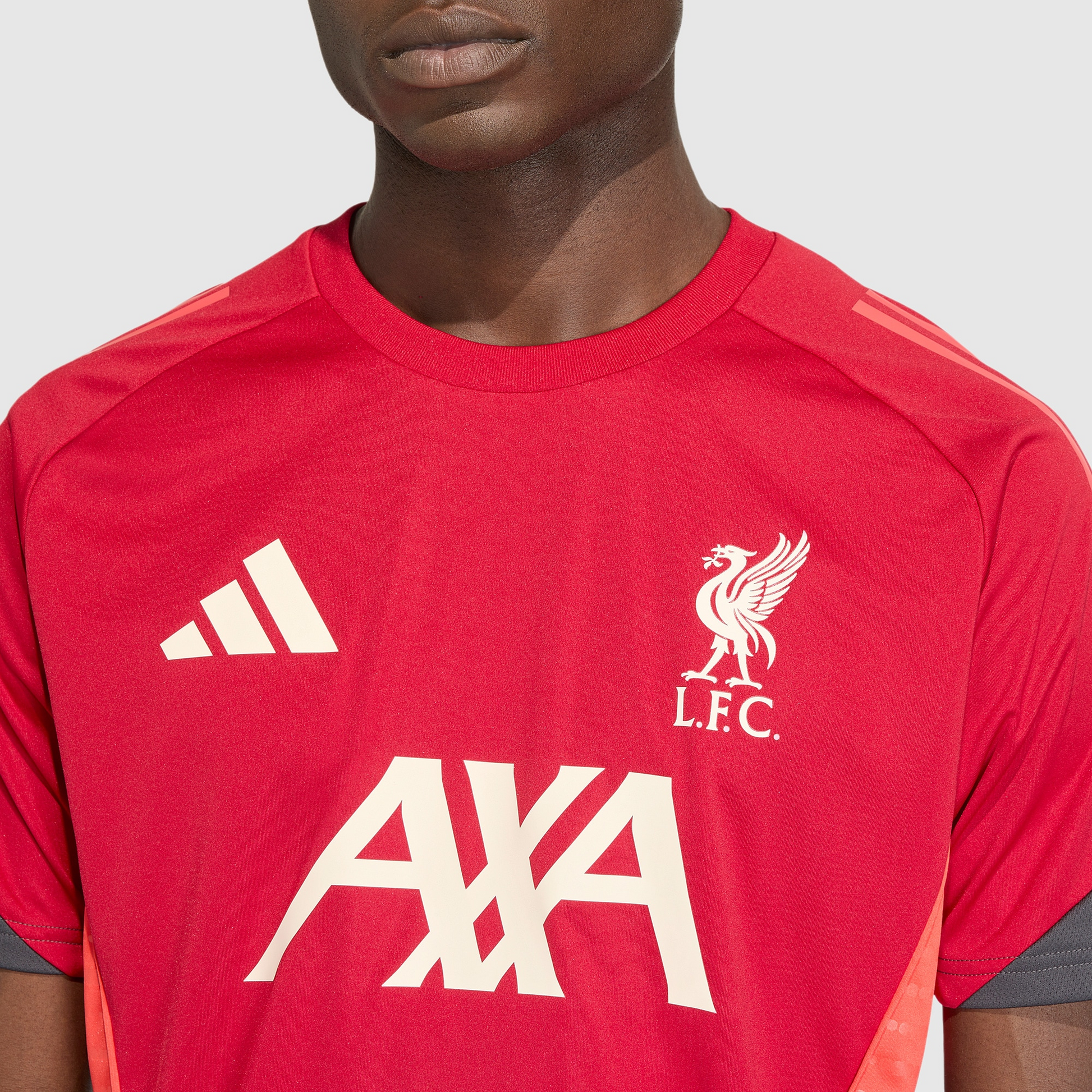 Liverpool 25/26 Training Jersey Red - chest and crest detail