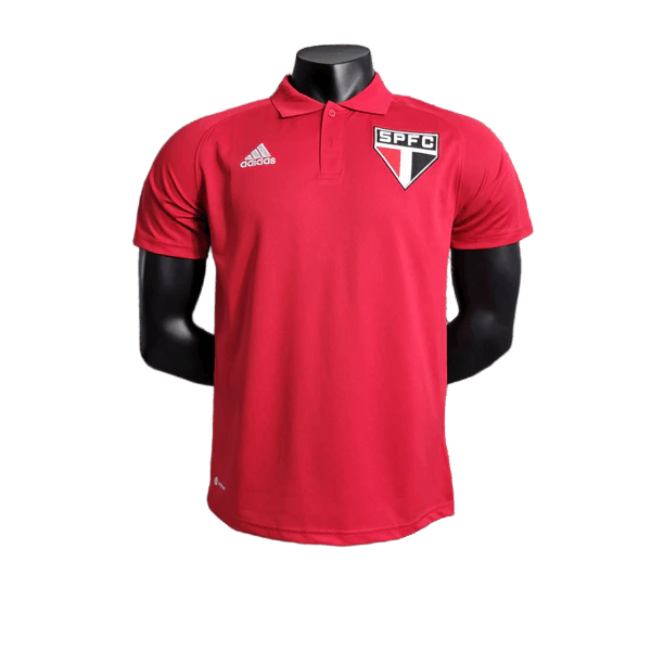 Camiseta Polo Sao Paulo 23/24 - Roja - Versión Fan 