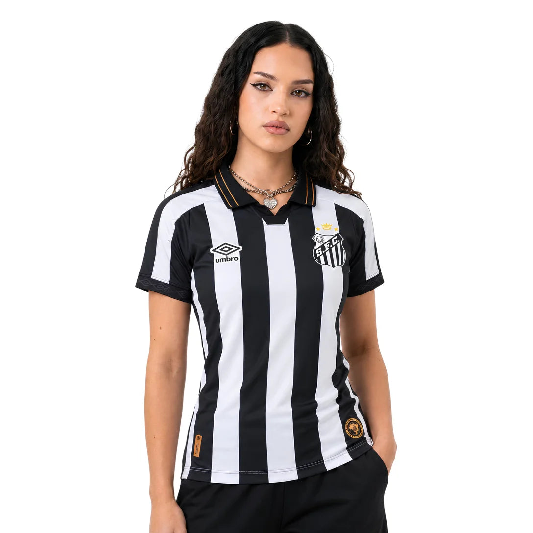 Camiseta de Charlie Brown Jr. Santos 24/25 - Negra - Versión para aficionados 