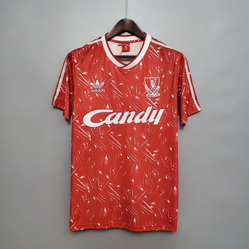 Imagem do produto Camisa Liverpool Titular 89/91 - Versão Retro com entrega para brasileiros no Reino Unido