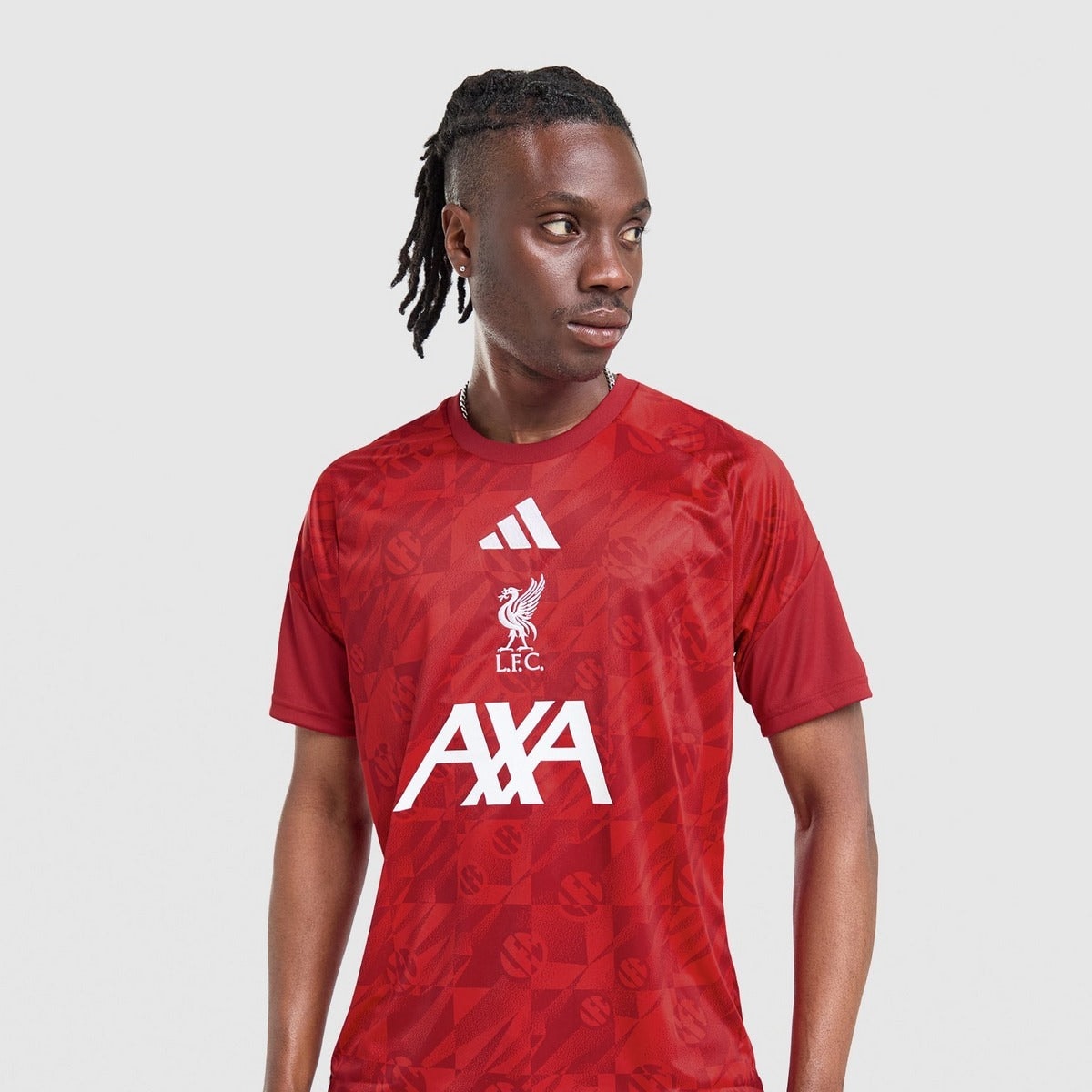 Liverpool 26/27 Pre Match Jersey - worn by model side