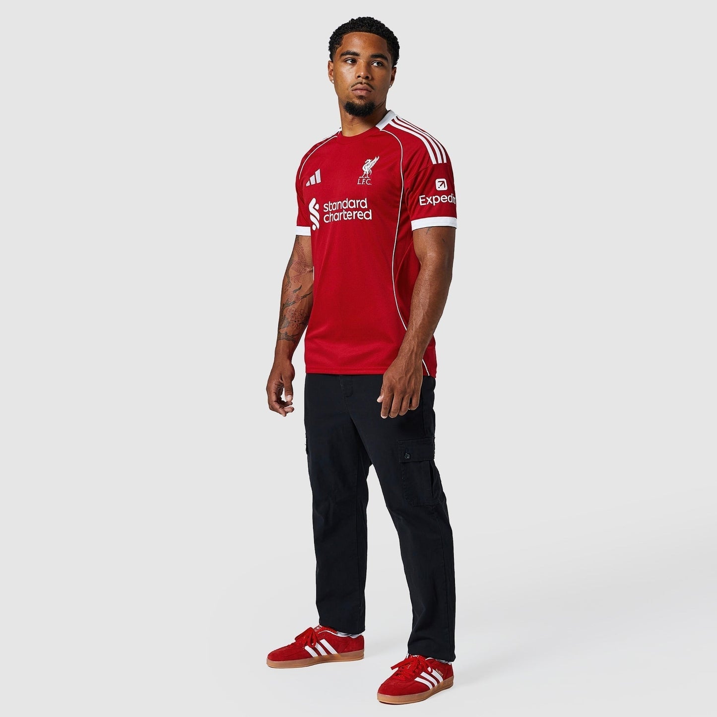 Liverpool 25/26 Home Jersey - worn by model full length