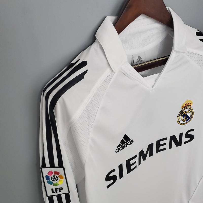 Real Madrid Home Shirt 05/06 - Long Sleeve Retro Version