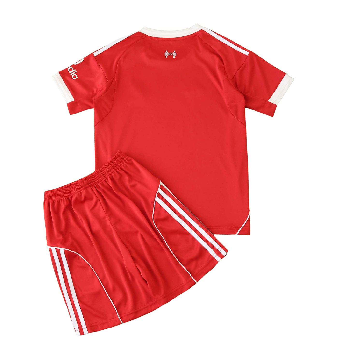 Liverpool 25/26 Home Kids Kit - shirt and shorts back
