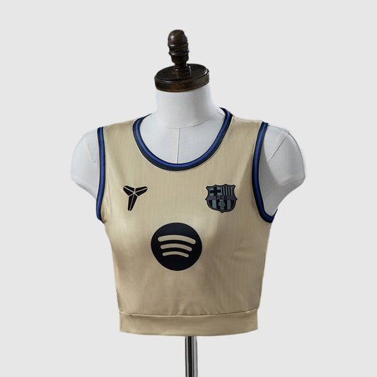 Barcelona 25/26 Away Women's Crop Tank Top - front