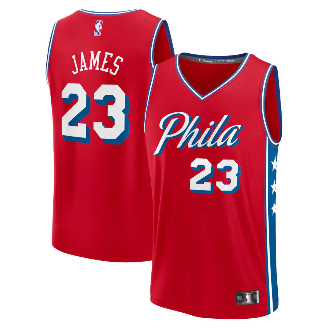 Camiseta unisex de la NBA de Tyrese Maxey, Philadelphia 76ers, 23/24, azul marino, edición City