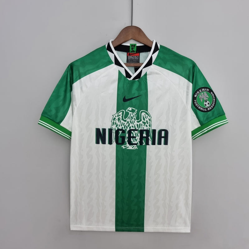 Imagem do produto Camisa Nigéria Reserva 1996 - Versão Retro com entrega para brasileiros no Reino Unido