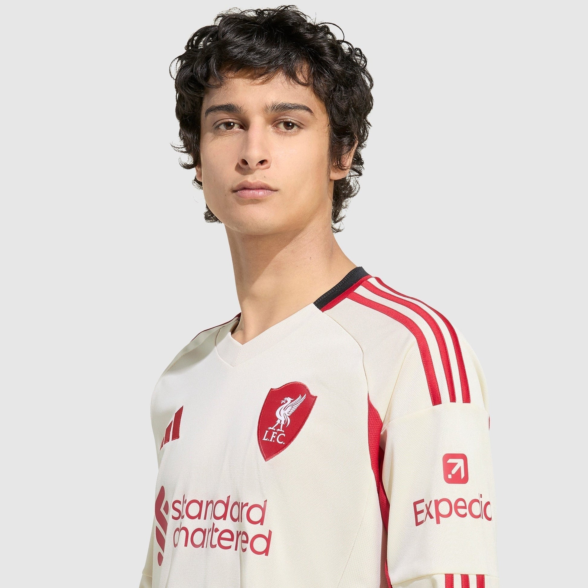 Liverpool 25/26 Away Long Sleeve Jersey - crest and chest detail