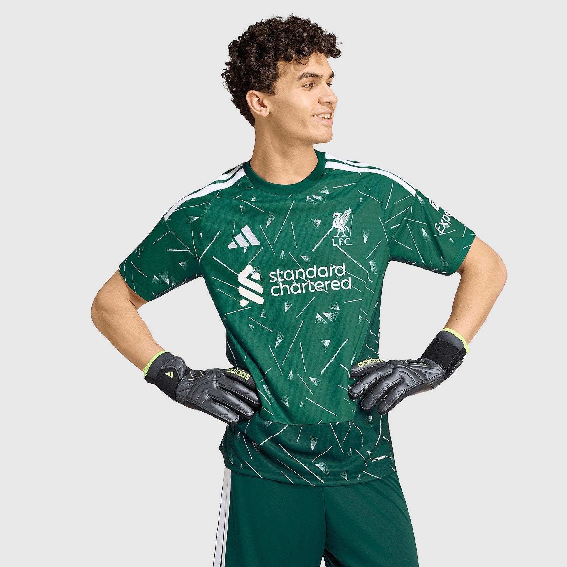 Liverpool 26/27 Goalkeeper Green Jersey - worn by model front