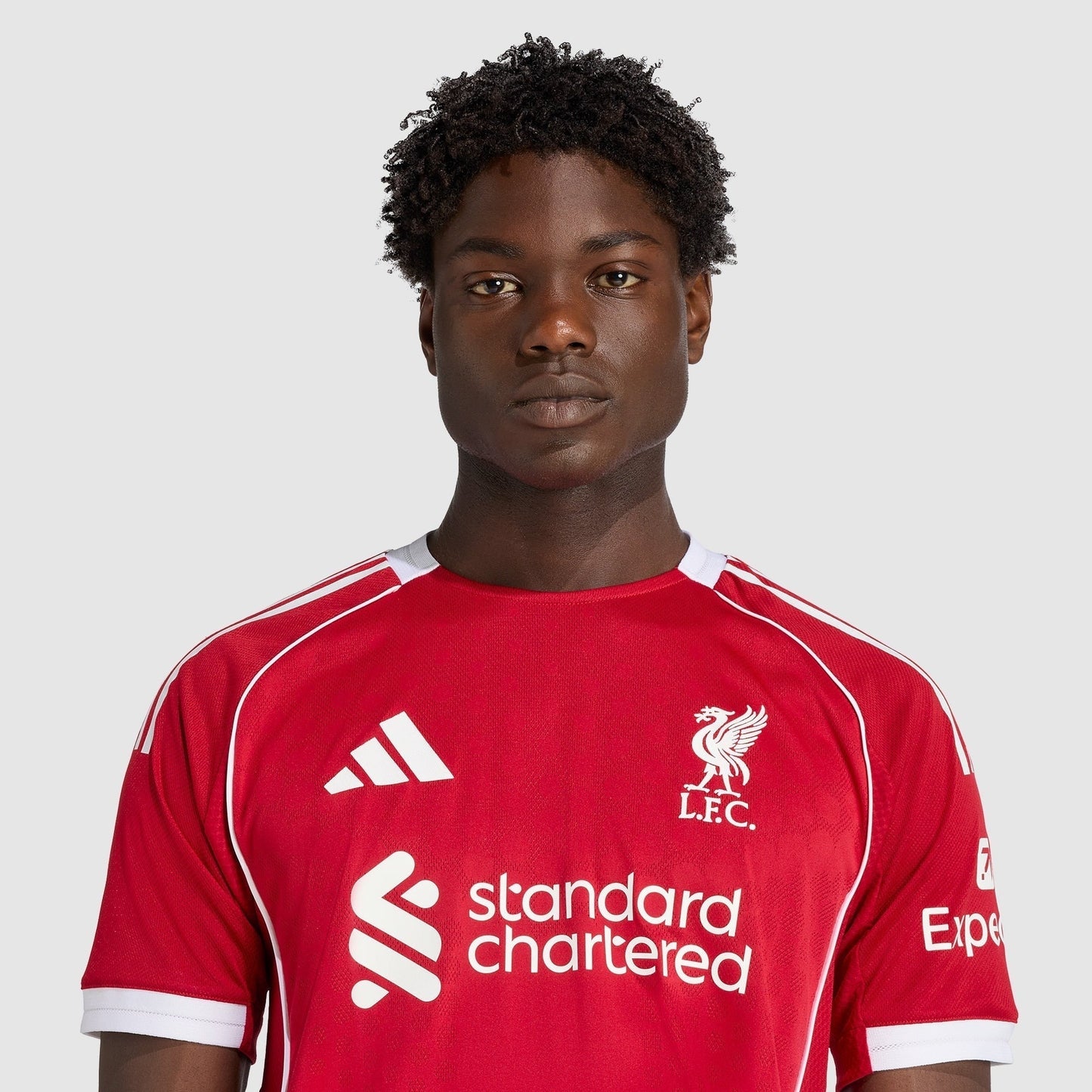 Liverpool 25/26 Home Player Jersey - crest and chest detail