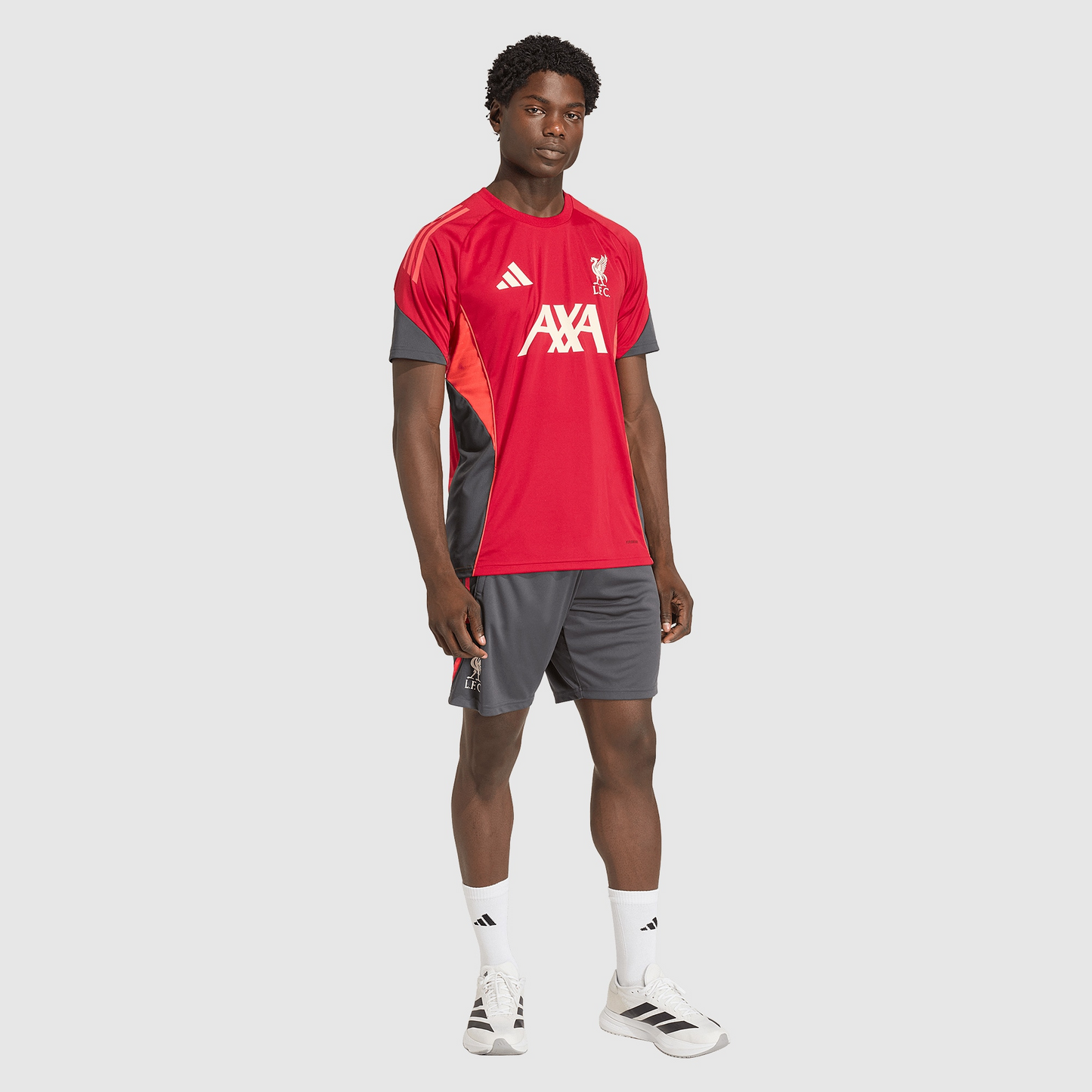 Liverpool 25/26 Training Jersey Red - worn by model full length