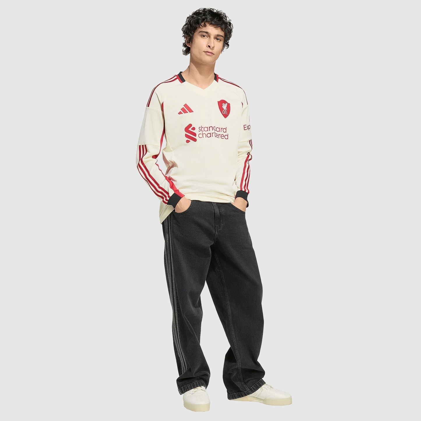Liverpool 25/26 Away Long Sleeve Jersey - worn by model full length