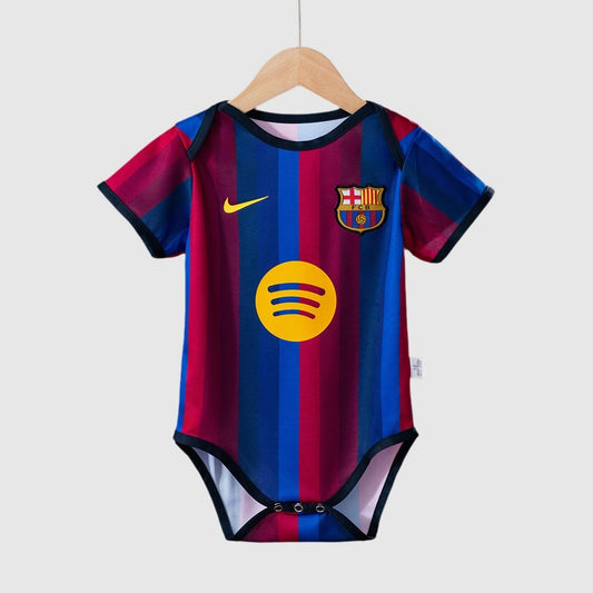 Barcelona 26/27 Home Baby Bodysuit - front
