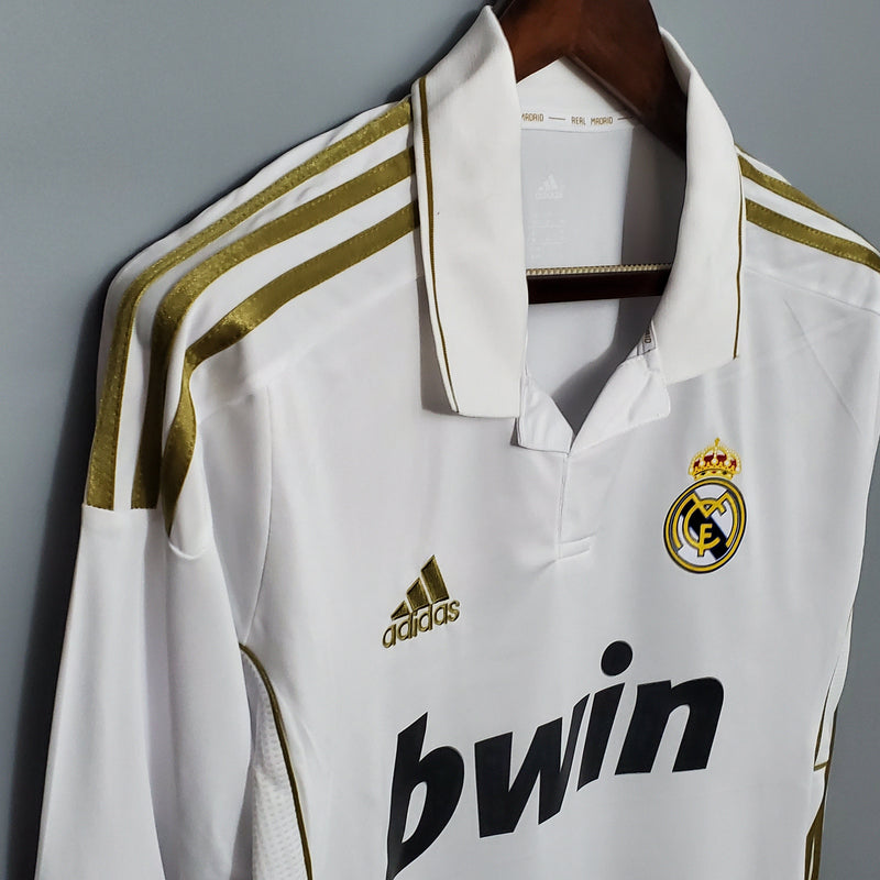 Real Madrid Home Shirt 11/12 - Long Sleeve Retro Version