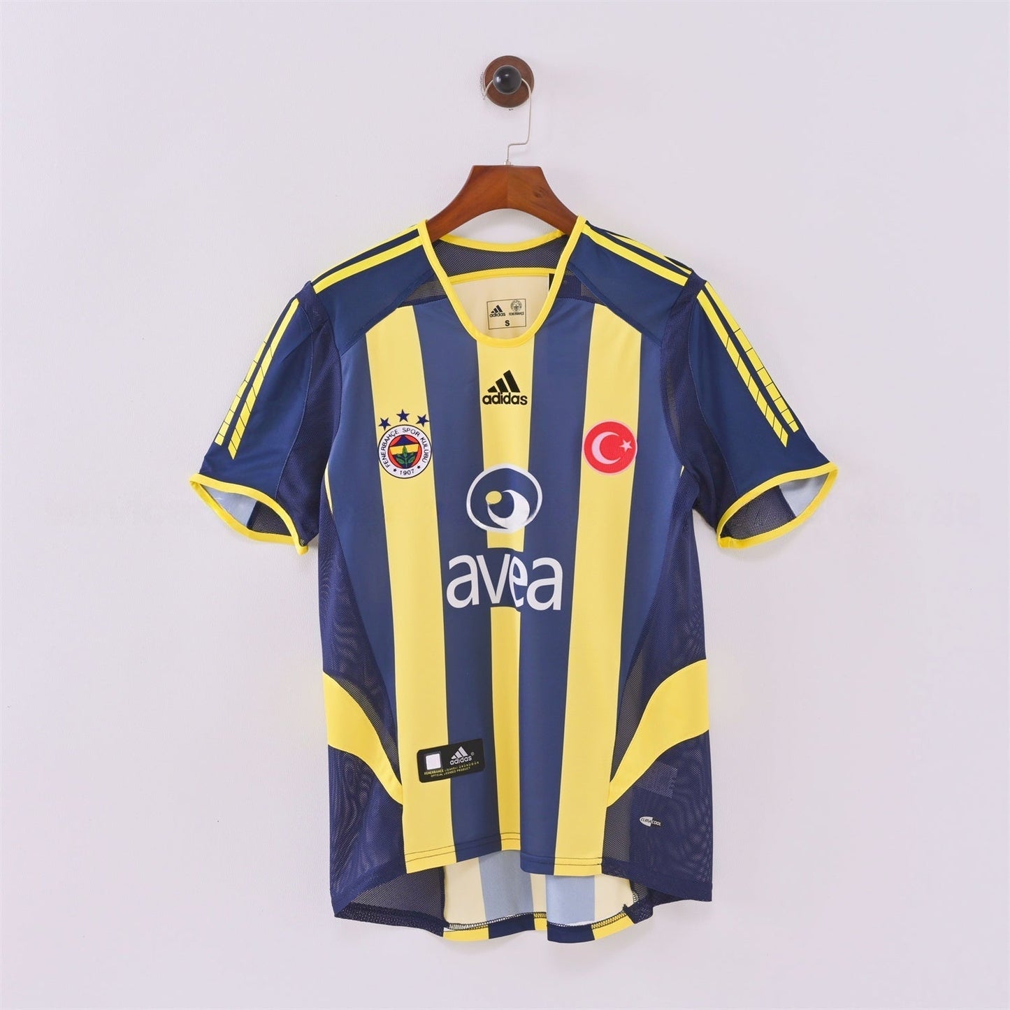 Fenerbahce 05/06 Home Retro Jersey - full view on hanger