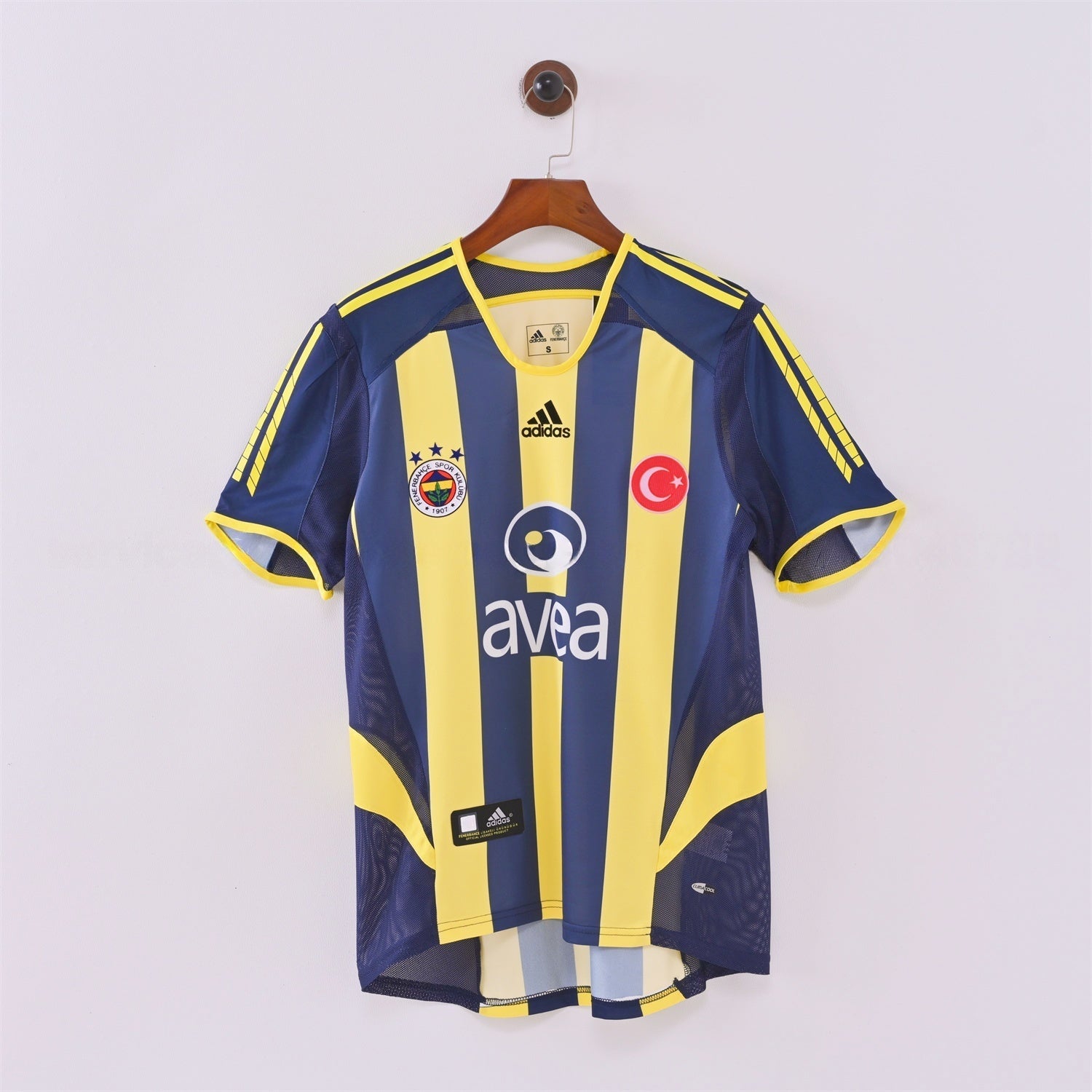 Fenerbahce 05/06 Home Retro Jersey - full view on hanger