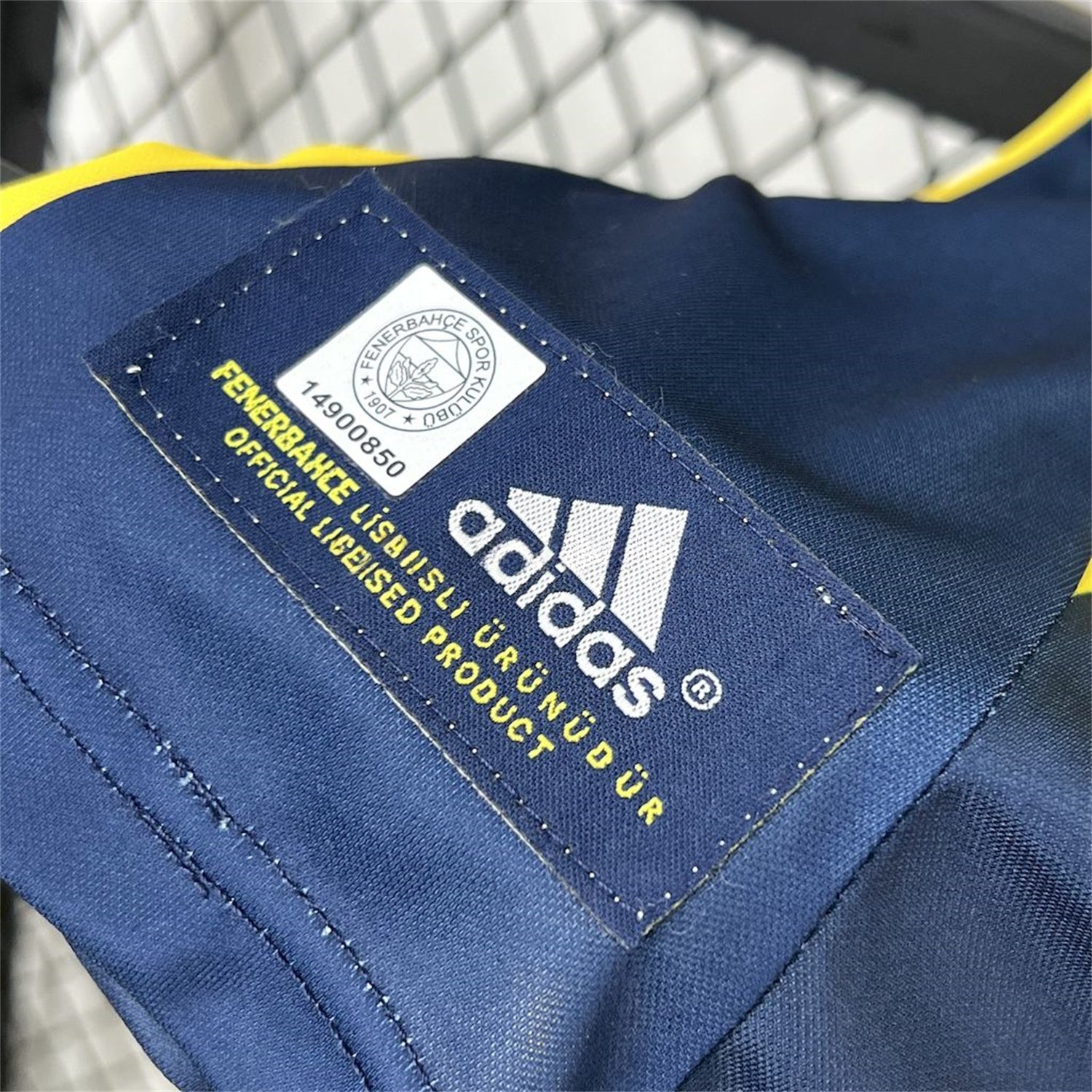 Fenerbahce 07/08 Home Retro Jersey - adidas licensed product neck label