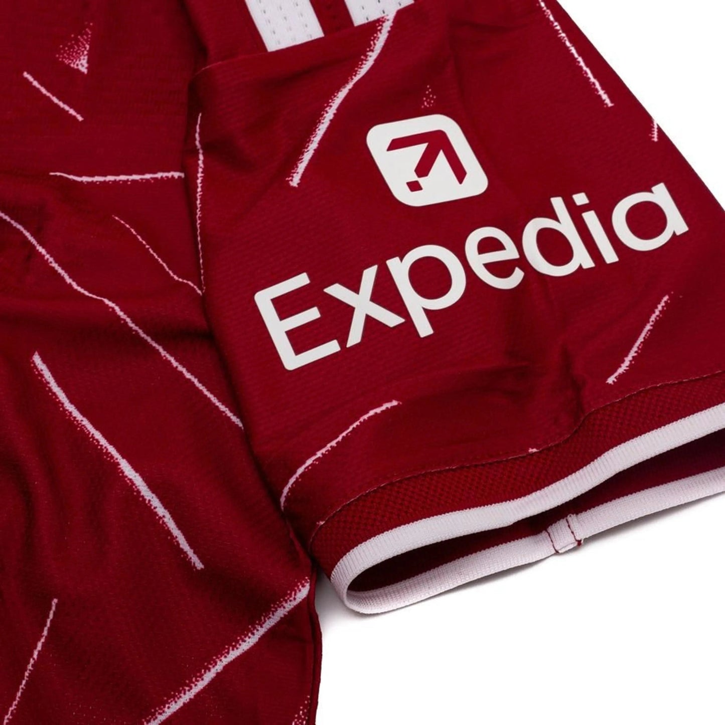 Liverpool 26/27 Home Player Jersey - Expedia sleeve sponsor detail
