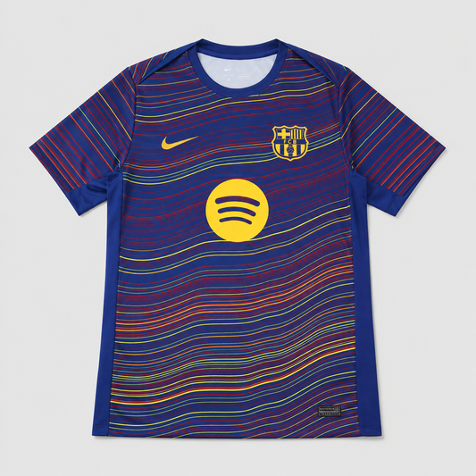 Barcelona 25/26 Pre Match Third Navy Jersey - front