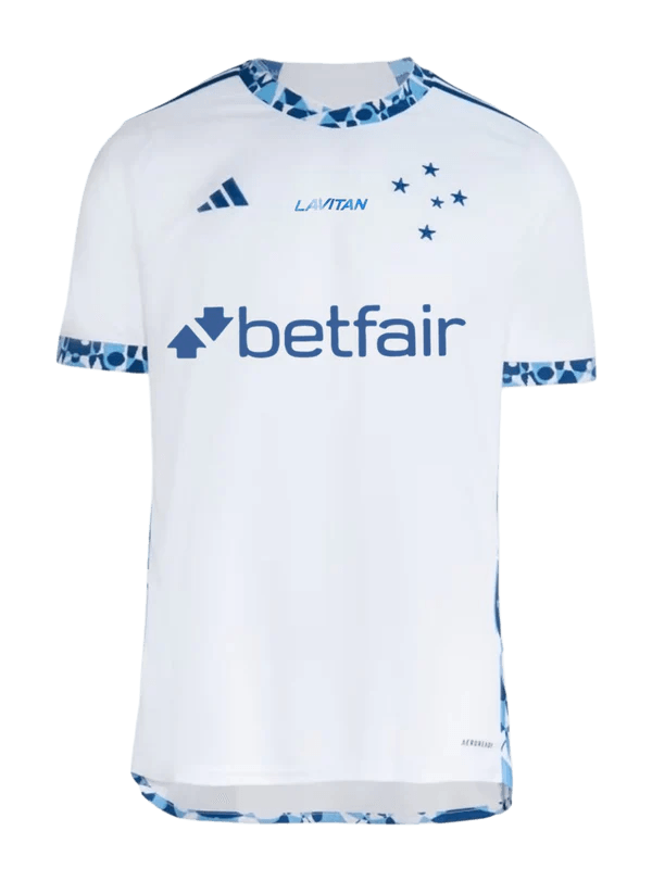 Camiseta de visitante del Cruzeiro 24/25 II - Todos los patrocinadores - Versión para aficionados 
