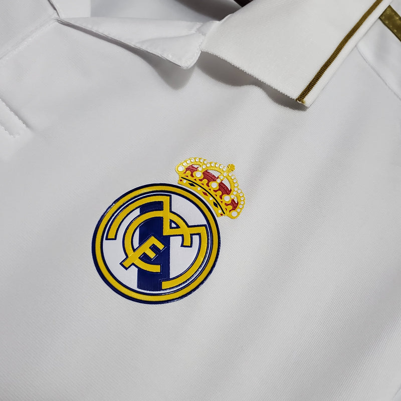 Real Madrid Home Shirt 11/12 - Long Sleeve Retro Version