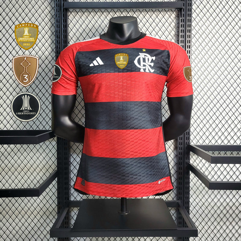 Imagem do produto Flamengo 23-24 Home Player Version + Patch com entrega para brasileiros no Reino Unido