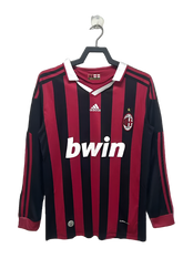 Camiseta de local del AC Milan 09/10 I - Versión retro de manga larga