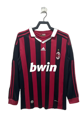 Camiseta de local del AC Milan 09/10 I - Versión retro de manga larga