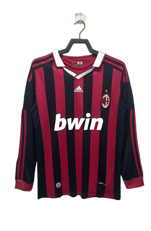 Camiseta de local del AC Milan 09/10 I - Versión retro de manga larga