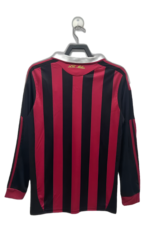 Camiseta de local del AC Milan 09/10 I - Versión retro de manga larga