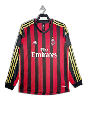 Camisa Home AC Milan 13/14 I - Manga Longa Versão Retro