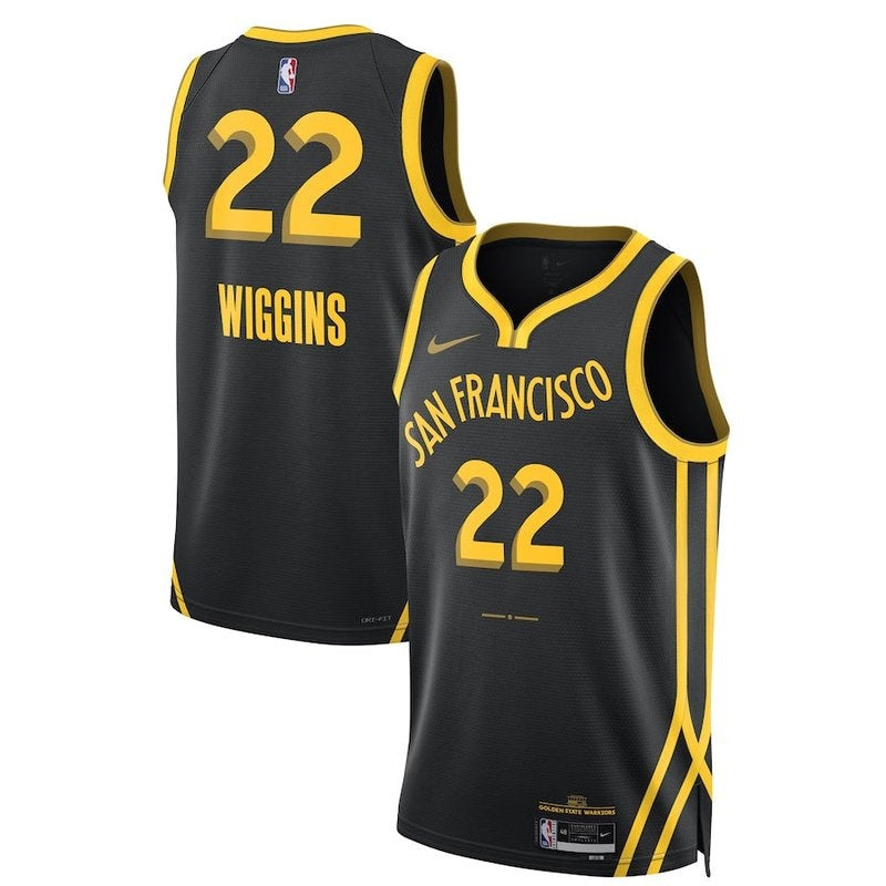 Camiseta unisex de la NBA de Andrew Wiggins, Golden State Warriors, 23/24, color negro - Edición City