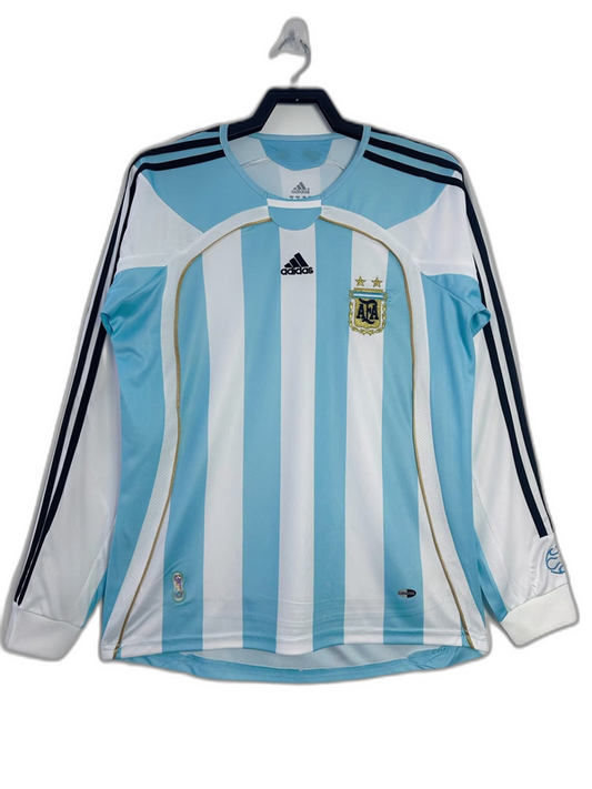 Camiseta local de Argentina 06/07 I - Versión retro de manga larga