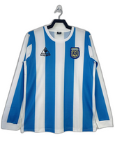 Camisa Argentina 1986 I Home - Manga Longa Versão Retro