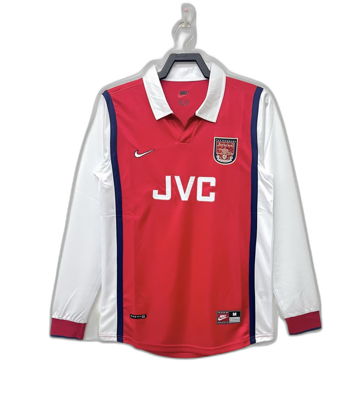 Camisa Arsenal 1998 I Home - Manga Longa Versão Retro