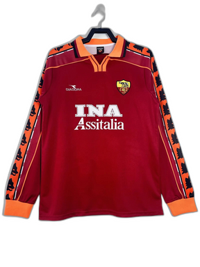 Camiseta de local de la AS Roma 98/99 I - Versión retro de manga larga