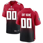 Atlanta Falcons - Camisa de jogo alternativa personalizada da NFL - Vermelha