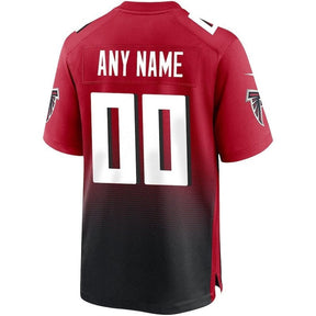 Atlanta Falcons - Camisa de jogo alternativa personalizada da NFL - Vermelha
