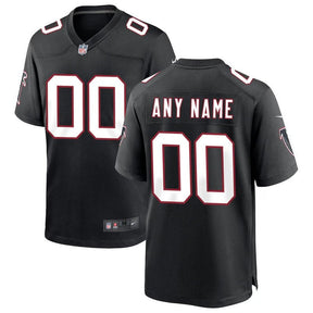 Atlanta Falcons - Camisa de jogo personalizada da NFL Throwback - Preta